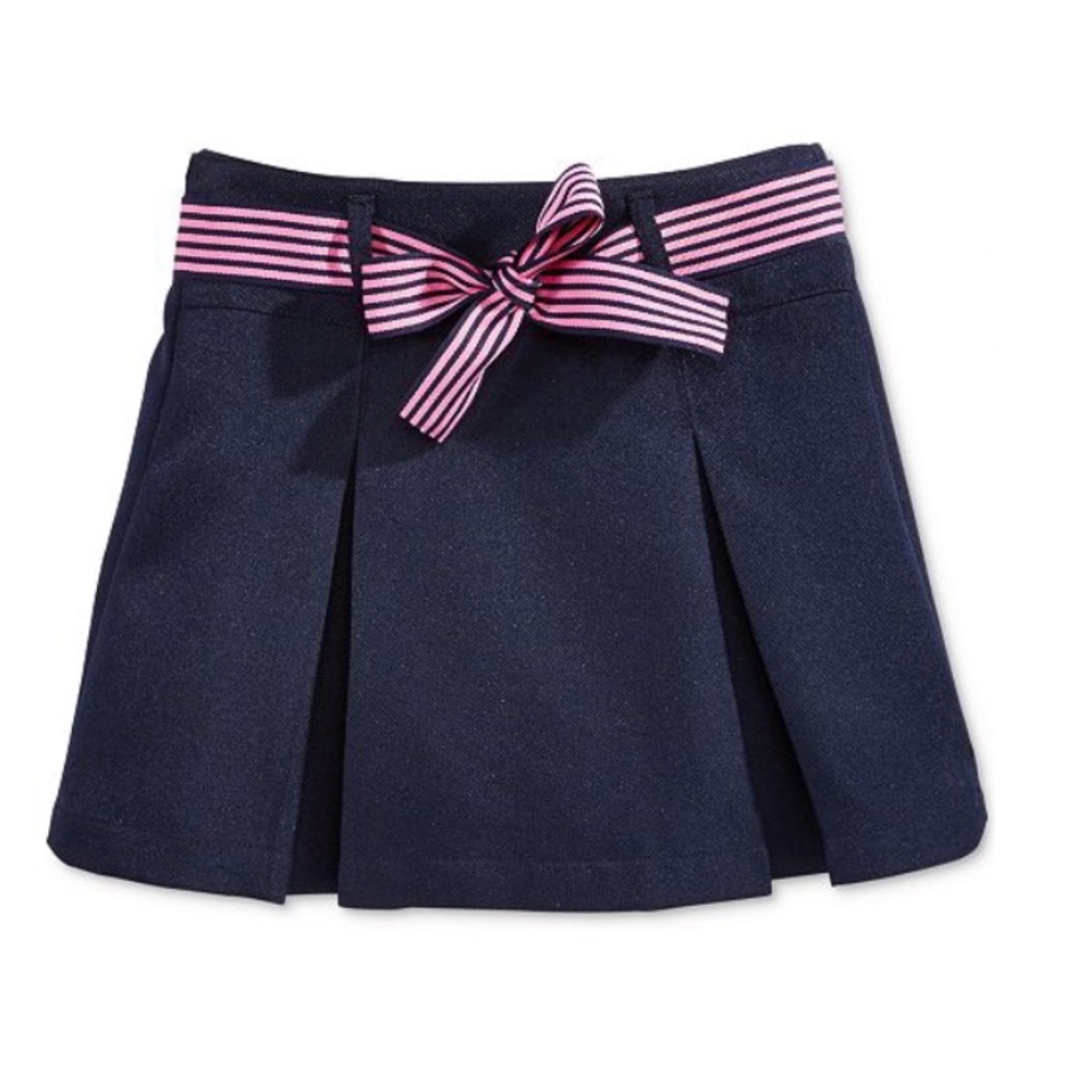 School Uniform Contrast Scooter Skirt, Big Girls